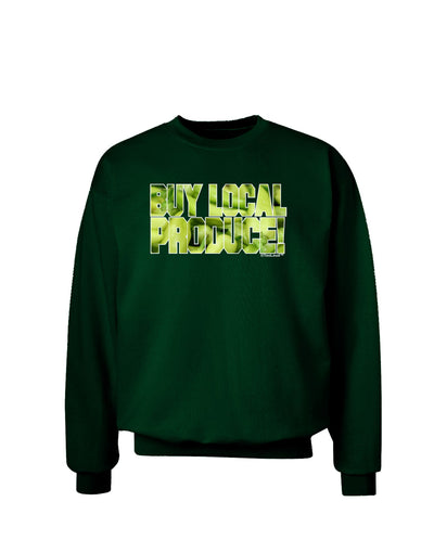 Buy Local - Jalapenos Text Adult Dark Sweatshirt-Sweatshirts-TooLoud-Deep-Forest-Green-Small-Davson Sales