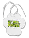 Buy Local - Jalapenos Text Paw Print Shaped Ornament-Ornament-TooLoud-White-Davson Sales