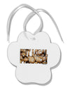 Buy Local Produce Potatoes Text Paw Print Shaped Ornament-Ornament-TooLoud-White-Davson Sales
