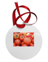 Buy Local Produce Tomatoes Circular Metal Ornament-Ornament-TooLoud-White-Davson Sales