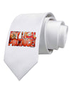 Buy Local Produce Tomatoes Text Printed White Necktie