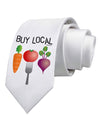 Buy Local - Vegetables Design Printed White Necktie