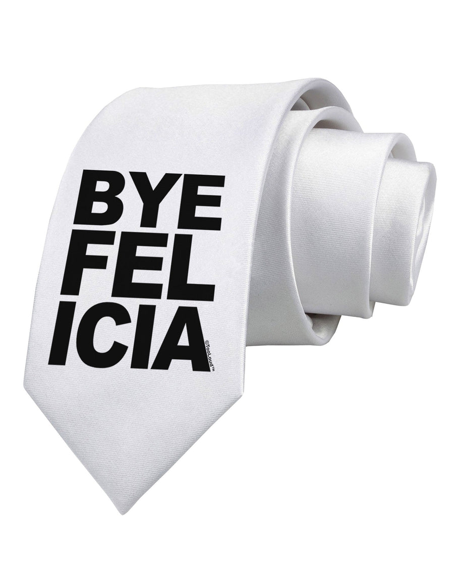 Bye Felicia Printed White Necktie