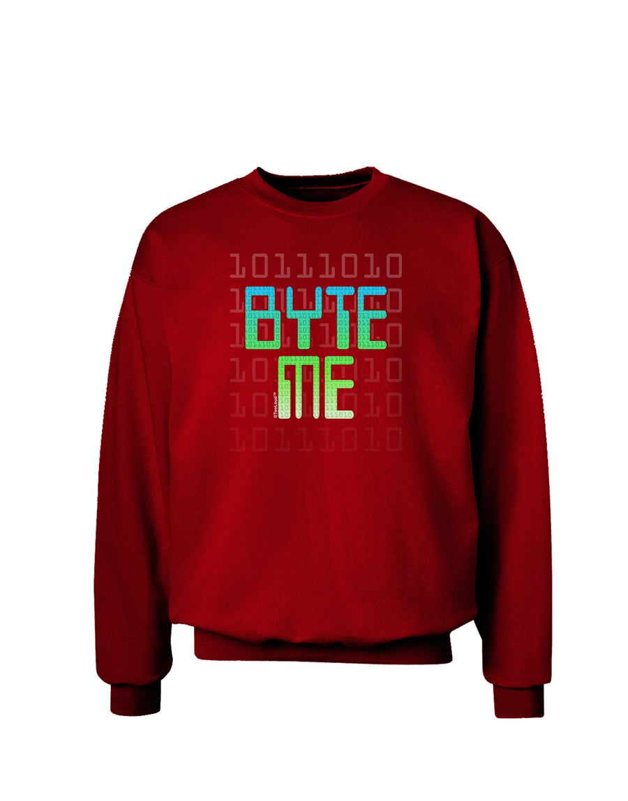 Byte Me Adult Dark Sweatshirt-Sweatshirts-TooLoud-Black-Small-Davson Sales