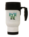 Byte Me Stainless Steel 14oz Travel Mug-Travel Mugs-TooLoud-White-Davson Sales