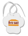 Byte Size Paw Print Shaped Ornament-Ornament-TooLoud-White-Davson Sales