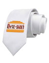 Byte Size Printed White Necktie