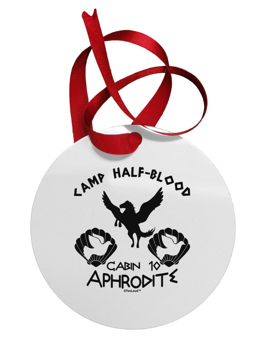 Cabin 10 Aphrodite Camp Half Blood Circular Metal Ornament-Ornament-TooLoud-White-Davson Sales