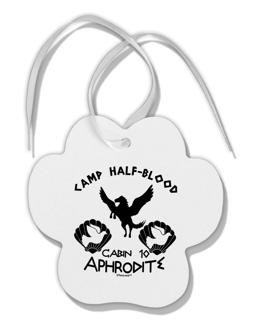 Cabin 10 Aphrodite Camp Half Blood Paw Print Shaped Ornament-Ornament-TooLoud-White-Davson Sales