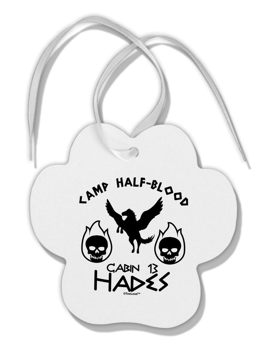 Cabin 13 HadesHalf Blood Paw Print Shaped Ornament-Ornament-TooLoud-White-Davson Sales