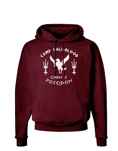 Cabin 3 Poseidon Camp Half Blood Dark Hoodie Sweatshirt-Hoodie-TooLoud-Maroon-Small-Davson Sales