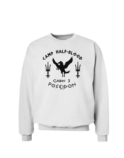 Cabin 3 Poseidon Camp Half Blood Sweatshirt-Sweatshirts-TooLoud-White-Small-Davson Sales