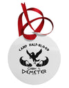 Cabin 4 Demeter Camp Half Blood Circular Metal Ornament-Ornament-TooLoud-White-Davson Sales