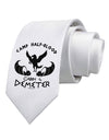 Cabin 4 Demeter Camp Half Blood Printed White Necktie