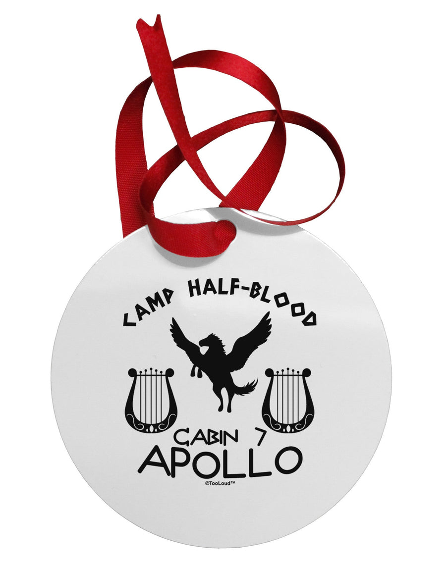 Cabin 7 Apollo Camp Half Blood Circular Metal Ornament-Ornament-TooLoud-White-Davson Sales