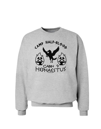 Cabin 9 Hephaestus Half Blood Sweatshirt-Sweatshirts-TooLoud-AshGray-Small-Davson Sales