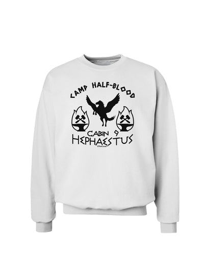 Cabin 9 Hephaestus Half Blood Sweatshirt-Sweatshirts-TooLoud-White-Small-Davson Sales