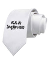 Cada Dia Te Quiero Mas Design Printed White Necktie by TooLoud