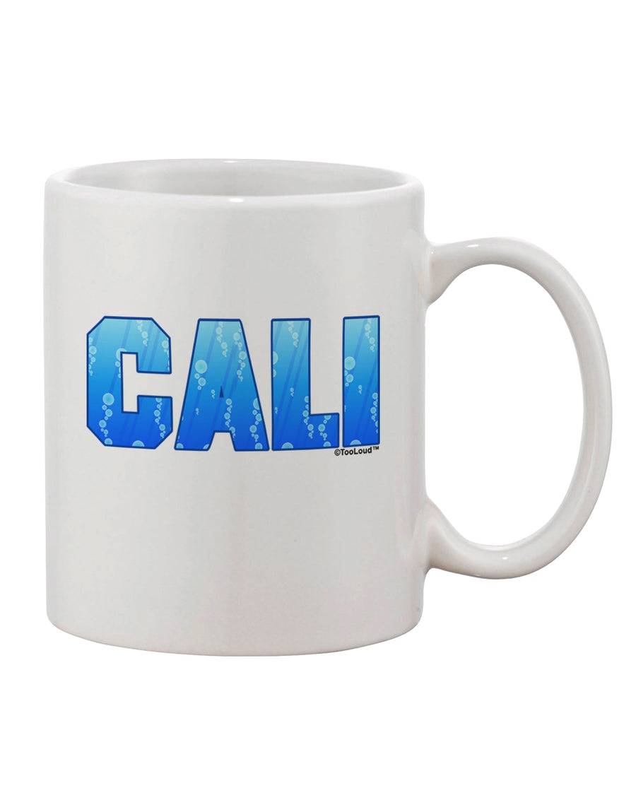 Cali Ocean Bubbles 11 oz Coffee Mug - Expertly Crafted by TooLoud-11 OZ Coffee Mug-TooLoud-White-Davson Sales