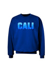 Cali Ocean Bubbles Adult Dark Sweatshirt by TooLoud-Sweatshirts-TooLoud-Deep-Royal-Blue-Small-Davson Sales