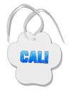 Cali Ocean Bubbles Paw Print Shaped Ornament by TooLoud-Ornament-TooLoud-White-Davson Sales