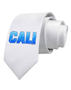 Cali Ocean Bubbles Printed White Necktie by TooLoud