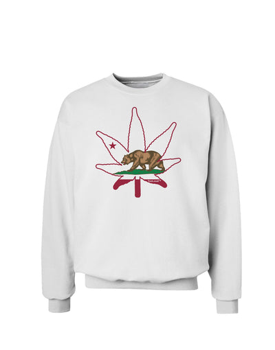 California Bear Leaf Design Sweatshirt by TooLoud-Sweatshirts-TooLoud-White-Small-Davson Sales