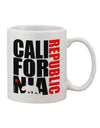 California Republic Design - 11 oz Coffee Mug with California Red Star and Bear Print by TooLoud-11 OZ Coffee Mug-TooLoud-White-Davson Sales