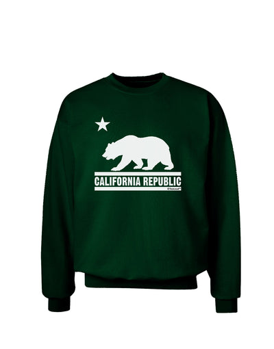 California Republic Design - Cali Bear Adult Dark Sweatshirt by TooLoud-Sweatshirts-TooLoud-Deep-Forest-Green-Small-Davson Sales