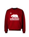 California Republic Design - Cali Bear Adult Dark Sweatshirt by TooLoud-Sweatshirts-TooLoud-Deep-Red-Small-Davson Sales