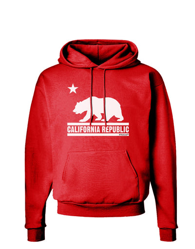 California Republic Design - Cali Bear Dark Hoodie Sweatshirt by TooLoud-Hoodie-TooLoud-Red-Small-Davson Sales