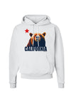 California Republic Design - Grizzly Bear and Star Hoodie Sweatshirt by TooLoud-Hoodie-TooLoud-White-Small-Davson Sales