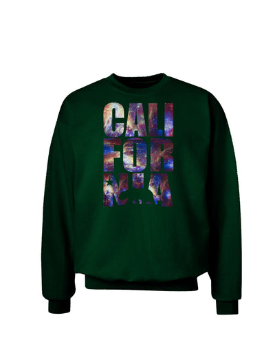 California Republic Design - Space Nebula Print Adult Dark Sweatshirt by TooLoud-Sweatshirts-TooLoud-Deep-Forest-Green-Small-Davson Sales