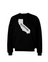 California - United States Shape Adult Dark Sweatshirt by TooLoud-Sweatshirts-TooLoud-Black-Small-Davson Sales