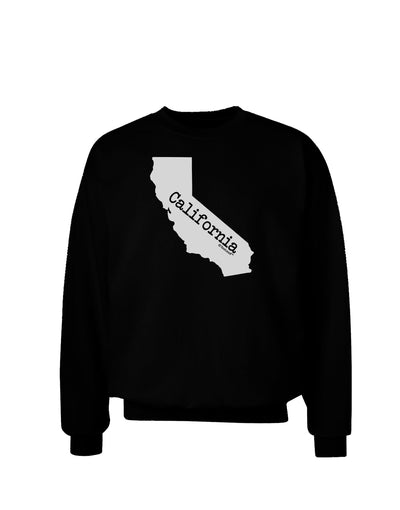 California - United States Shape Adult Dark Sweatshirt by TooLoud-Sweatshirts-TooLoud-Black-Small-Davson Sales