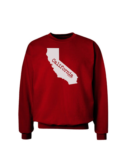 California - United States Shape Adult Dark Sweatshirt by TooLoud-Sweatshirts-TooLoud-Deep-Red-Small-Davson Sales