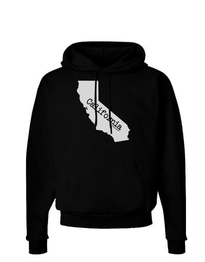 California - United States Shape Dark Hoodie Sweatshirt by TooLoud-Hoodie-TooLoud-Black-Small-Davson Sales