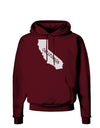 California - United States Shape Dark Hoodie Sweatshirt by TooLoud-Hoodie-TooLoud-Maroon-Small-Davson Sales