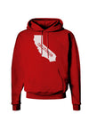 California - United States Shape Dark Hoodie Sweatshirt by TooLoud-Hoodie-TooLoud-Red-Small-Davson Sales