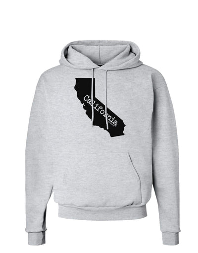 California - United States Shape Hoodie Sweatshirt by TooLoud-Hoodie-TooLoud-AshGray-Small-Davson Sales