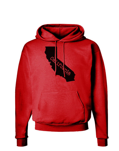 California - United States Shape Hoodie Sweatshirt by TooLoud-Hoodie-TooLoud-Red-Small-Davson Sales