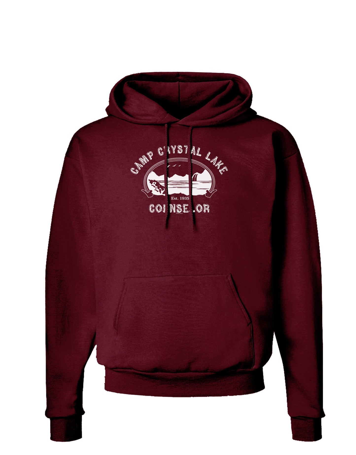 Camp Crystal Lake Counselor - Friday 13 Dark Hoodie Sweatshirt-Hoodie-TooLoud-Maroon-Small-Davson Sales
