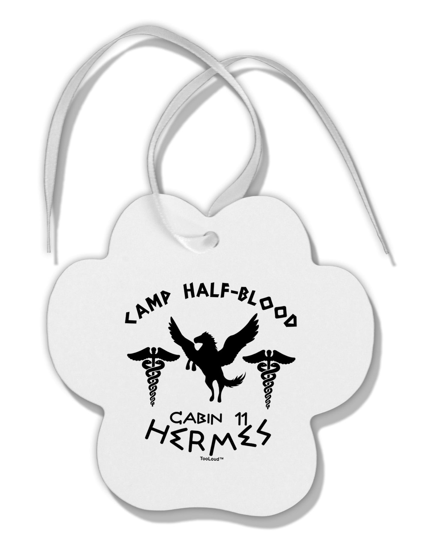 Camp Half Blood Cabin 11 Hermes Paw Print Shaped Ornament by TooLoud-Ornament-TooLoud-White-Davson Sales