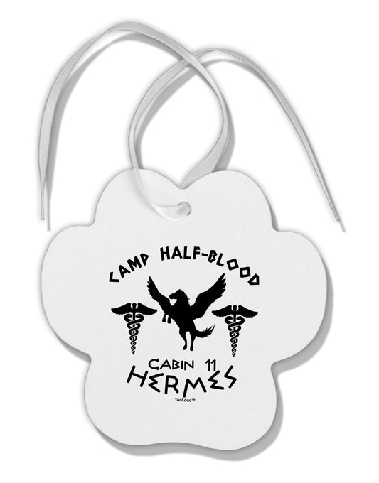Camp Half Blood Cabin 11 Hermes Paw Print Shaped Ornament by TooLoud-Ornament-TooLoud-White-Davson Sales
