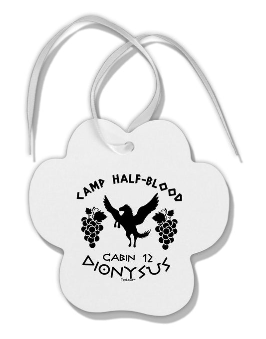 Camp Half Blood Cabin 12 Dionysus Paw Print Shaped Ornament by TooLoud-Ornament-TooLoud-White-Davson Sales