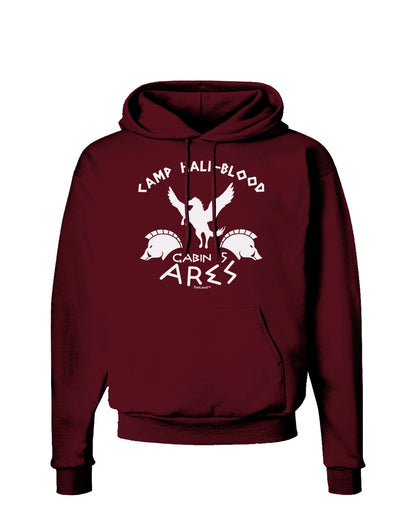 Camp Half Blood Cabin 5 Ares Dark Hoodie Sweatshirt by-Hoodie-TooLoud-Maroon-Small-Davson Sales