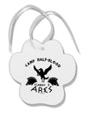 Camp Half Blood Cabin 5 Ares Paw Print Shaped Ornament by TooLoud-Ornament-TooLoud-White-Davson Sales
