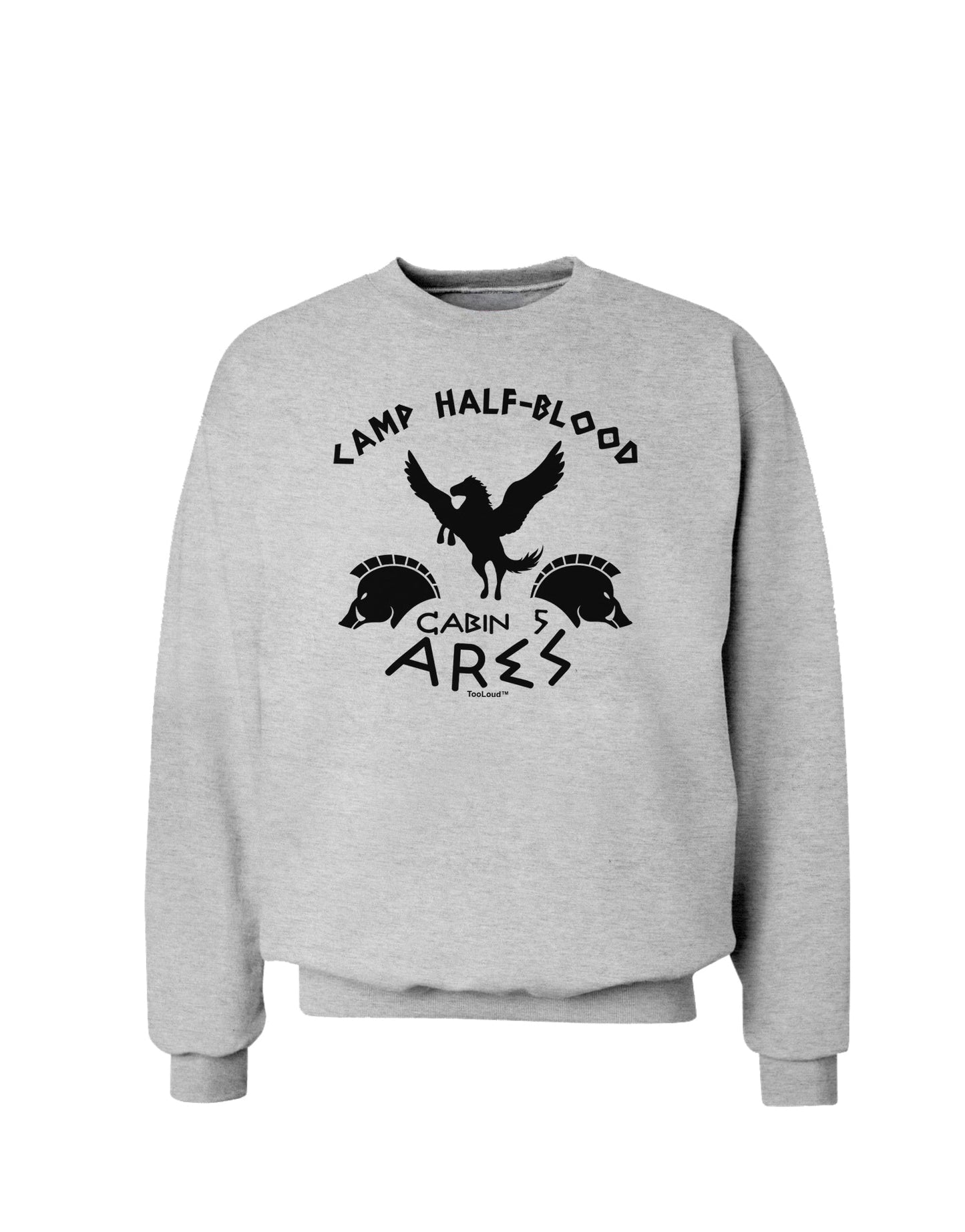Camp Half Blood Cabin 5 Ares Sweatshirt by-Sweatshirts-TooLoud-AshGray-Small-Davson Sales