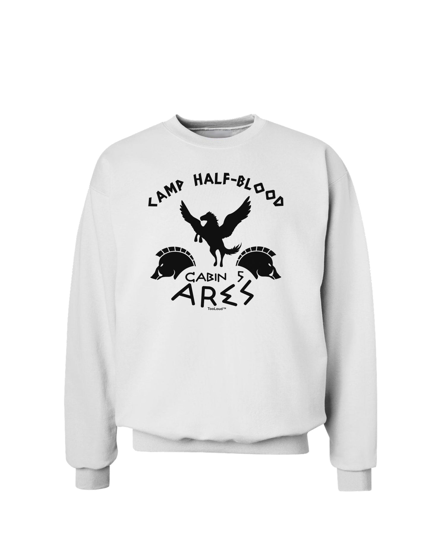 Camp Half Blood Cabin 5 Ares Sweatshirt by-Sweatshirts-TooLoud-White-Small-Davson Sales