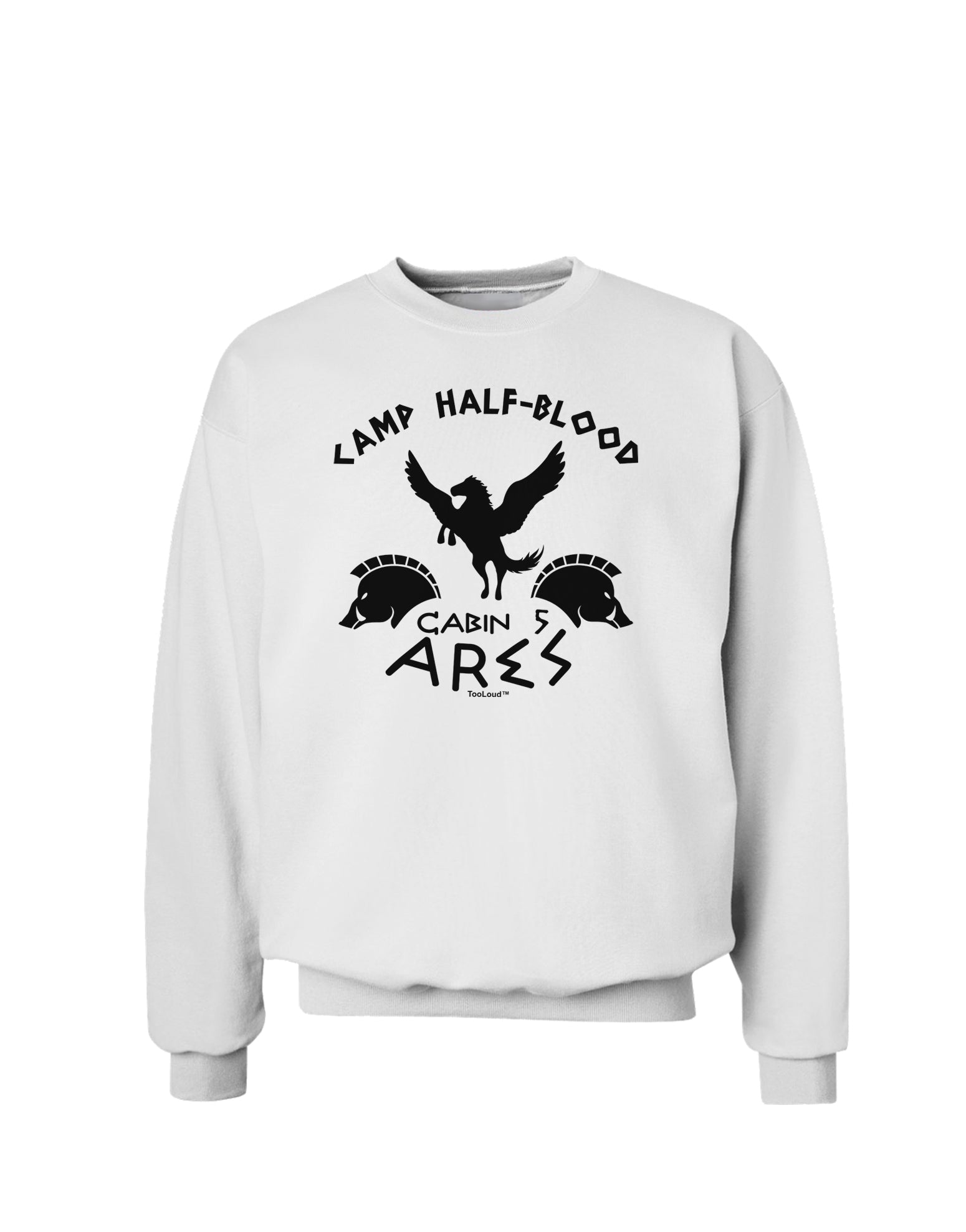 Camp Half Blood Cabin 5 Ares Sweatshirt by-Sweatshirts-TooLoud-White-Small-Davson Sales